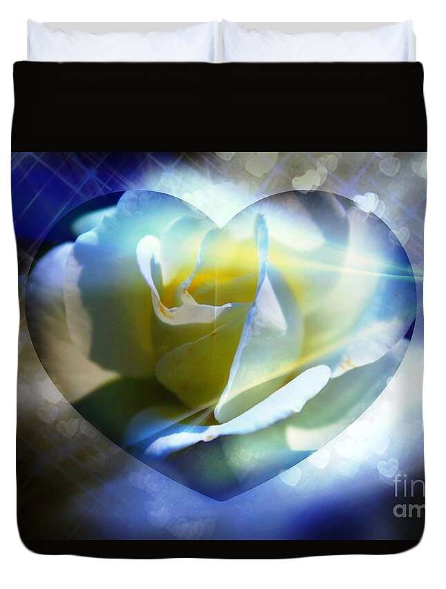 Rose Duvet Cover featuring the photograph Gentle Touch Of Light by Judy Palkimas
