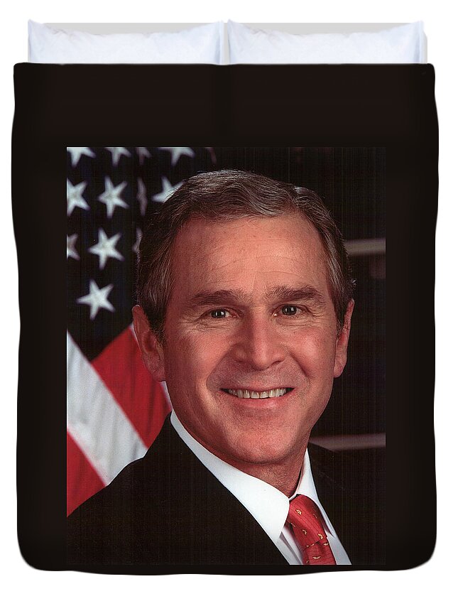 George W Bush Duvet Cover featuring the photograph George W Bush by Official Gov Files