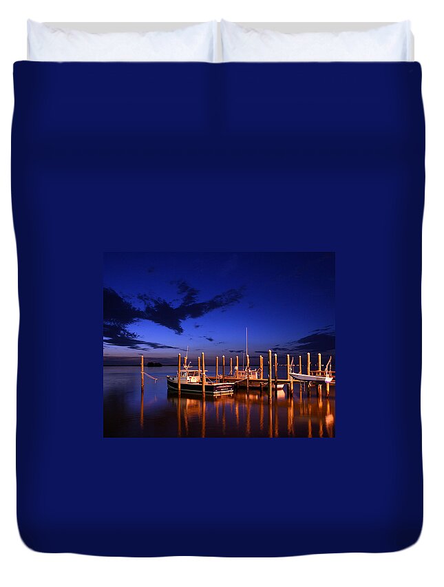 Boat Duvet Cover featuring the photograph Geraldine Dyer Dunedin by Christopher McKenzie