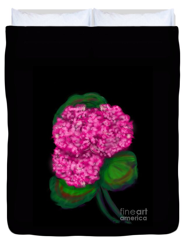 Floral Duvet Cover featuring the digital art Geranium by Christine Fournier