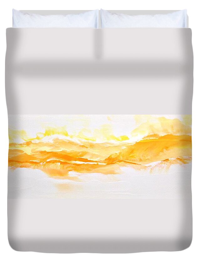 Faith Duvet Cover featuring the painting Glory Be by Linda Bailey