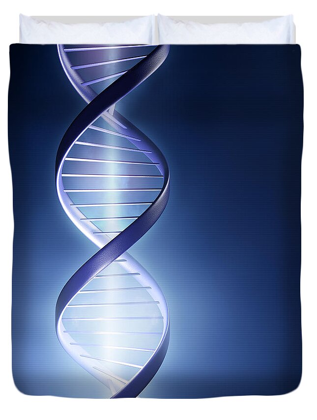 Dna Duvet Cover featuring the photograph DNA Technology by Johan Swanepoel