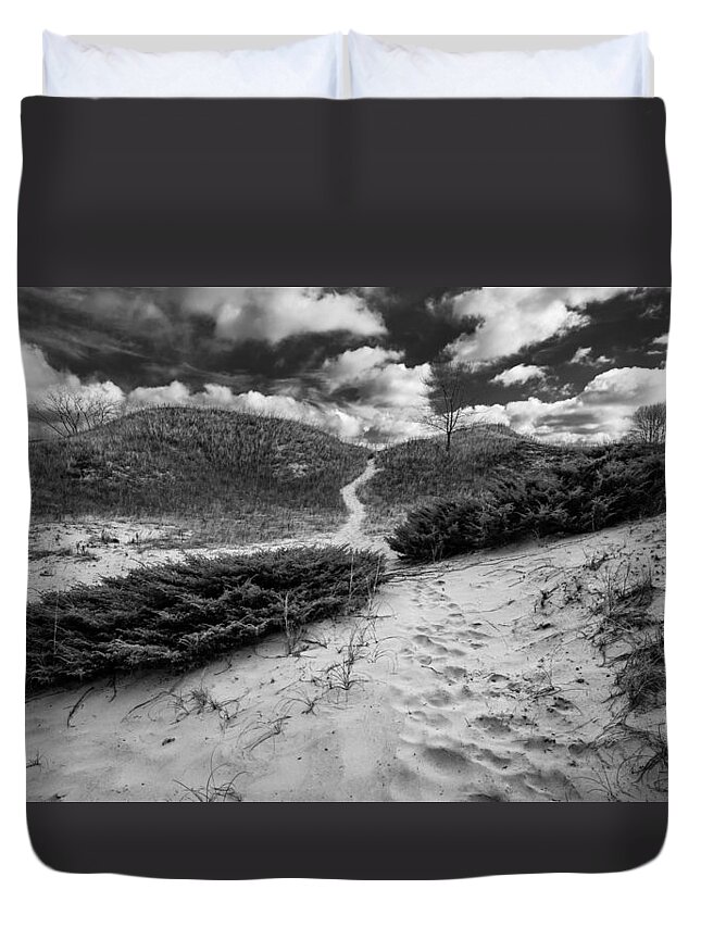 Landscape Duvet Cover featuring the photograph Go Between by Josh Eral
