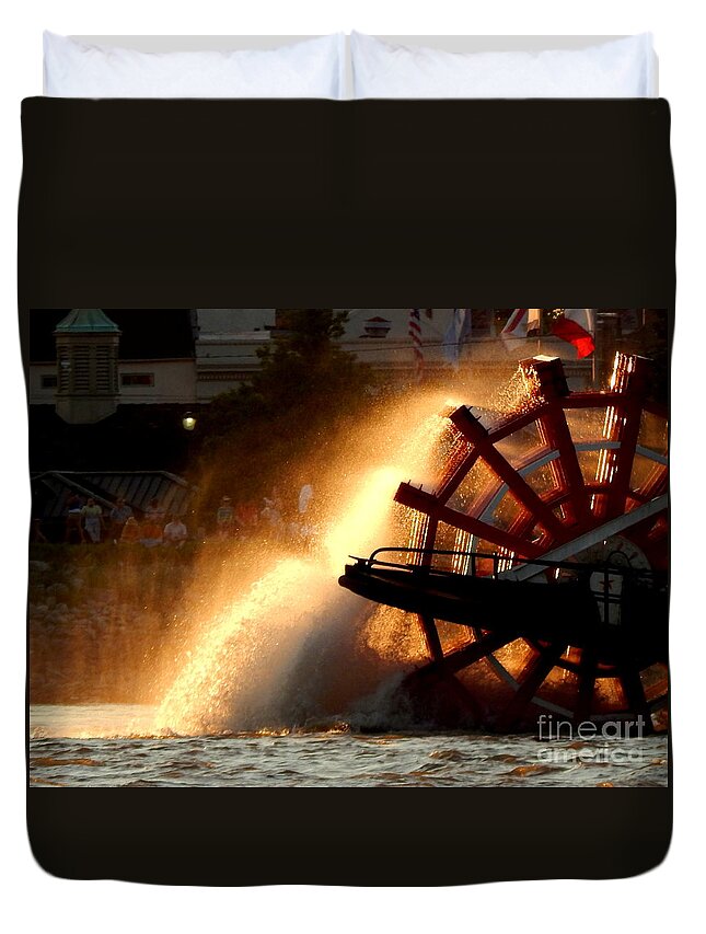 Nola Duvet Cover featuring the photograph New Orleans Steamboat Natchez On The Mississippi River by Michael Hoard
