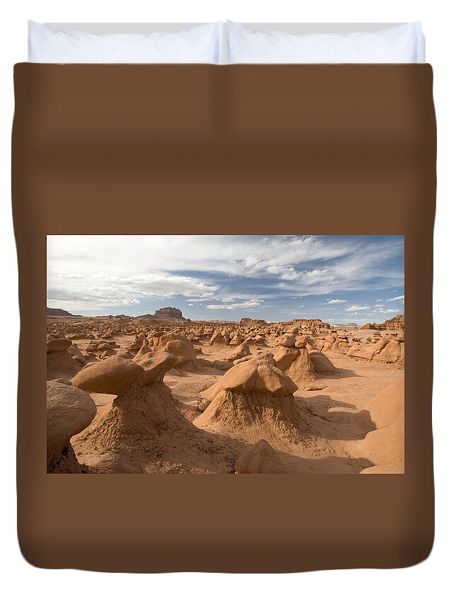 Canyon Duvet Cover featuring the photograph Goblin Valley State Park, Utah by Greg Ochocki