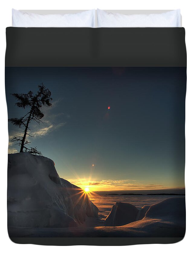 Boulders Duvet Cover featuring the photograph Golden Morning Breaks by Jakub Sisak