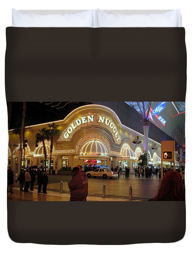 Golden Nugget Duvet Cover featuring the photograph Golden Nugget by Kay Novy
