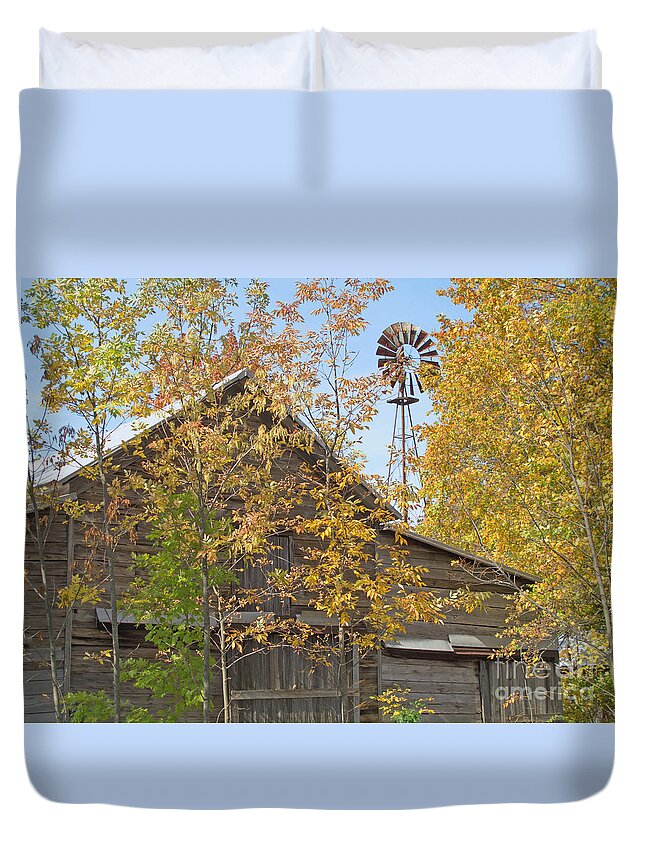 Autumn Duvet Cover featuring the photograph Golden Oldies by Ann Horn