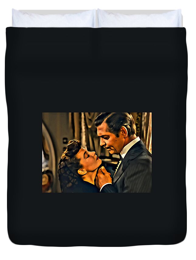 Gone With The Wind Duvet Cover featuring the painting Gone with the wind by Florian Rodarte