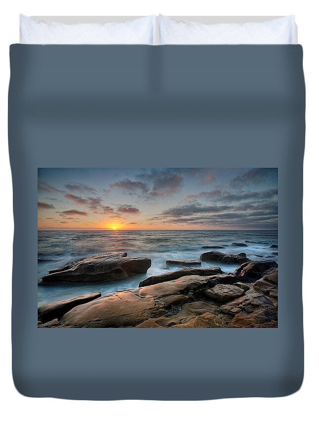 Beach Duvet Cover featuring the photograph Goodnight WindNSea by Peter Tellone