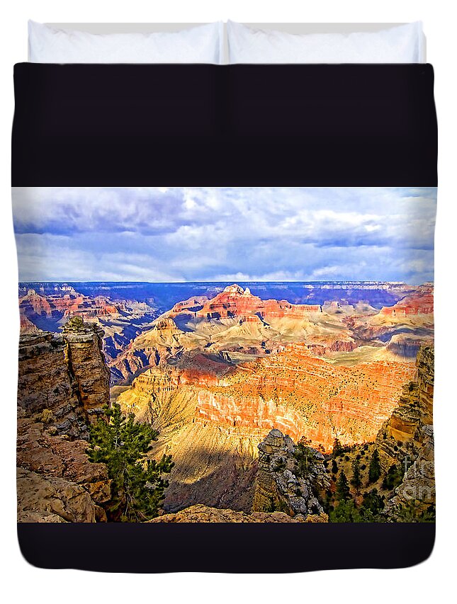 Grand Canyon Duvet Cover featuring the photograph Grand Canyon by Jason Abando