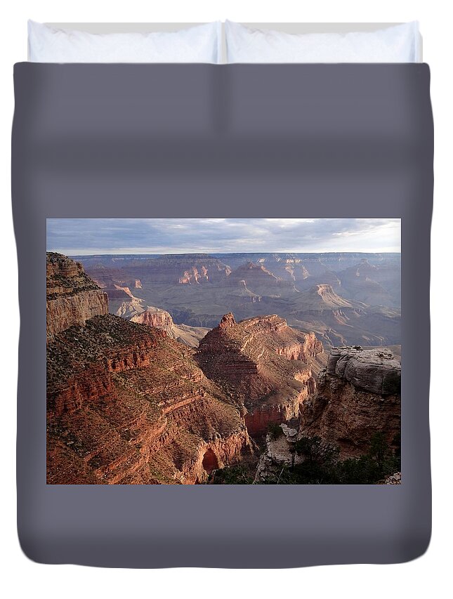 Grand Canyon Duvet Cover featuring the photograph Grand Canyon Morning by Keith Stokes