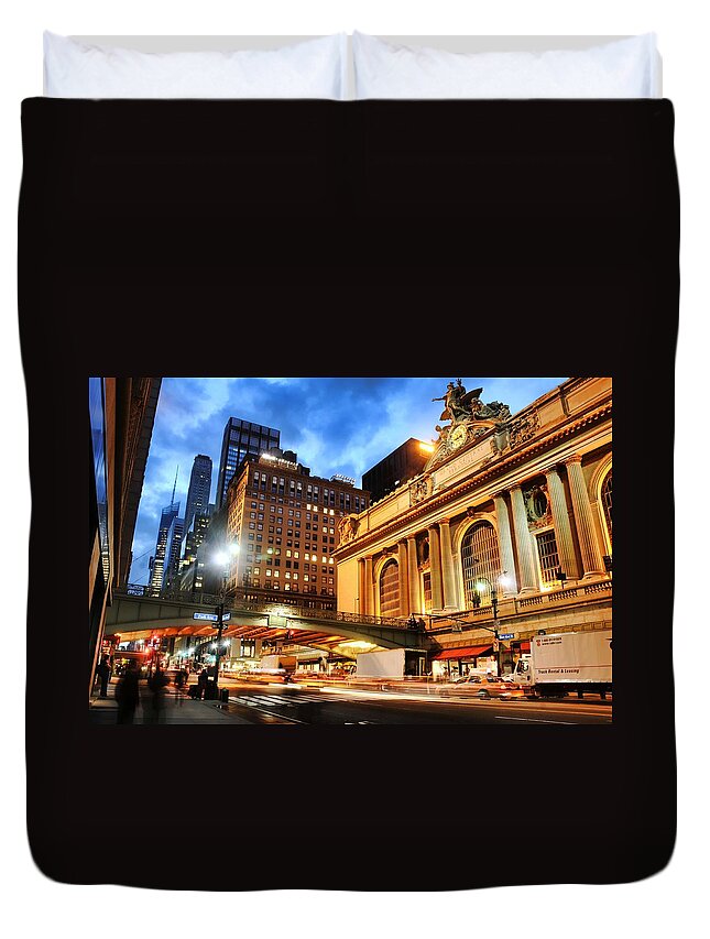 grand Central Terminal Duvet Cover featuring the photograph Grand Dame by Diana Angstadt