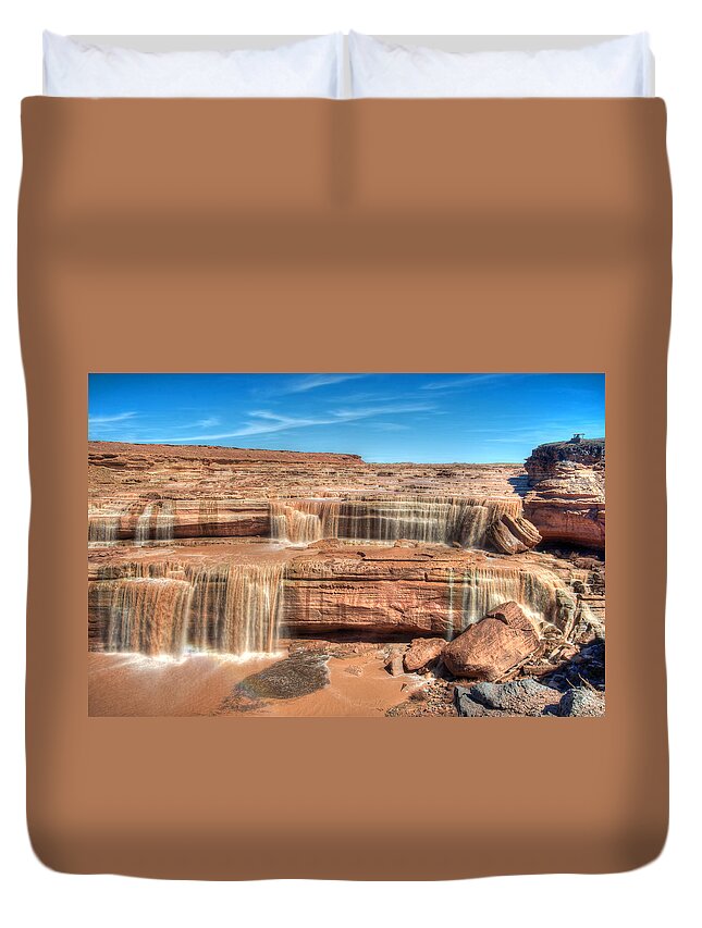 Photograph Duvet Cover featuring the photograph Grand Falls by Richard Gehlbach