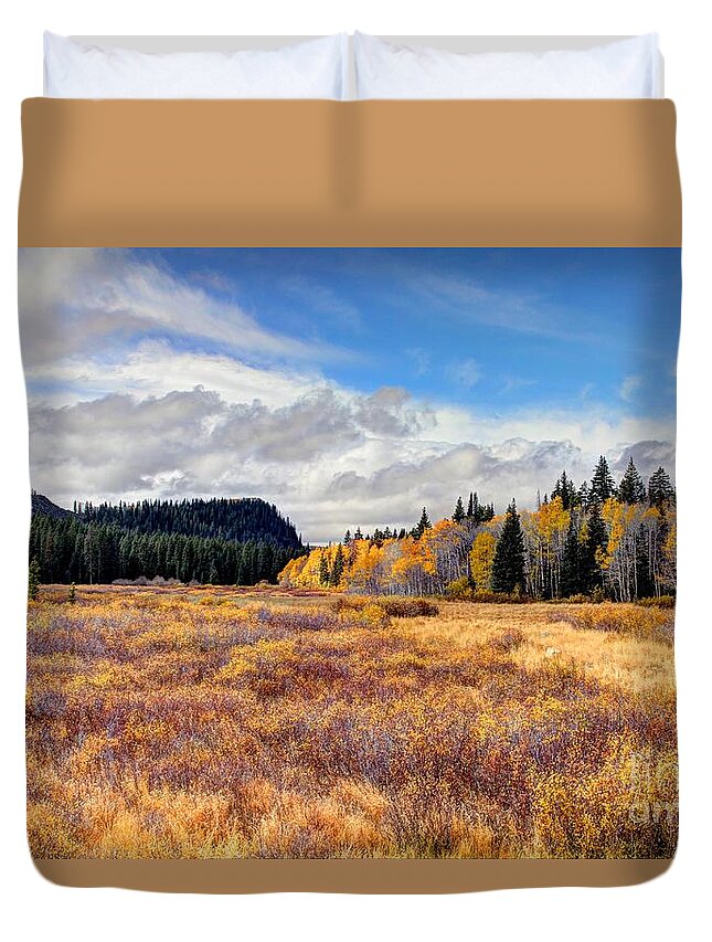 Colorado Duvet Cover featuring the photograph Grand Mesa Colors by Bob Hislop