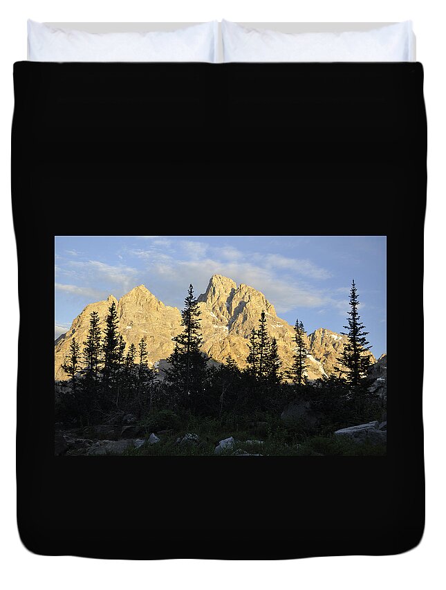 Grand Teton Duvet Cover featuring the photograph Grand Teton Backcountry by Bruce Gourley