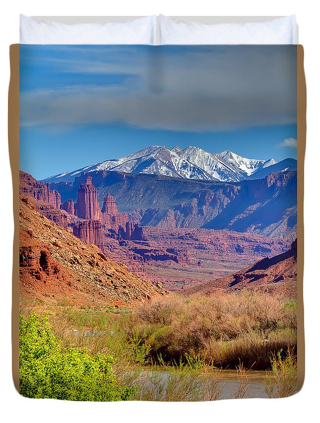 Colorado River Duvet Cover featuring the photograph Grand Views by Sue Karski