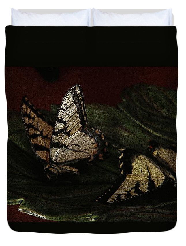 Butterfly Duvet Cover featuring the photograph Grandma's Attic by Yvonne Wright