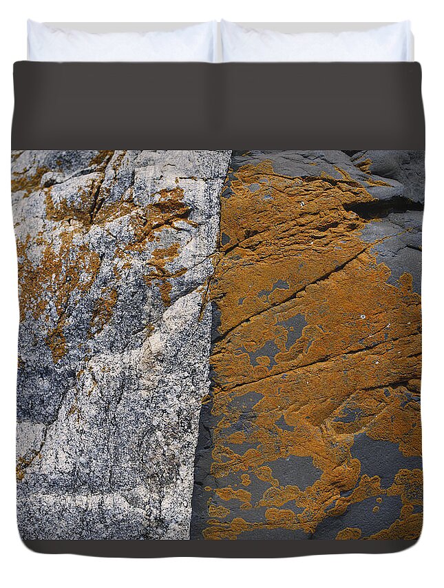 Close-up Duvet Cover featuring the photograph Granite And Diabase by Carleton Ray