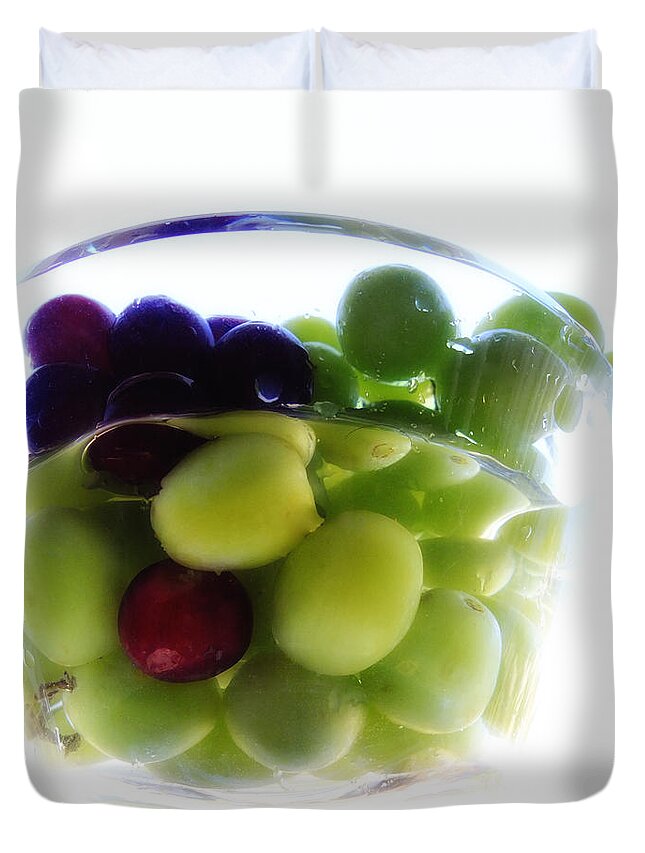 Still Life Duvet Cover featuring the photograph Grapes Of Wrath by Joseph Hedaya
