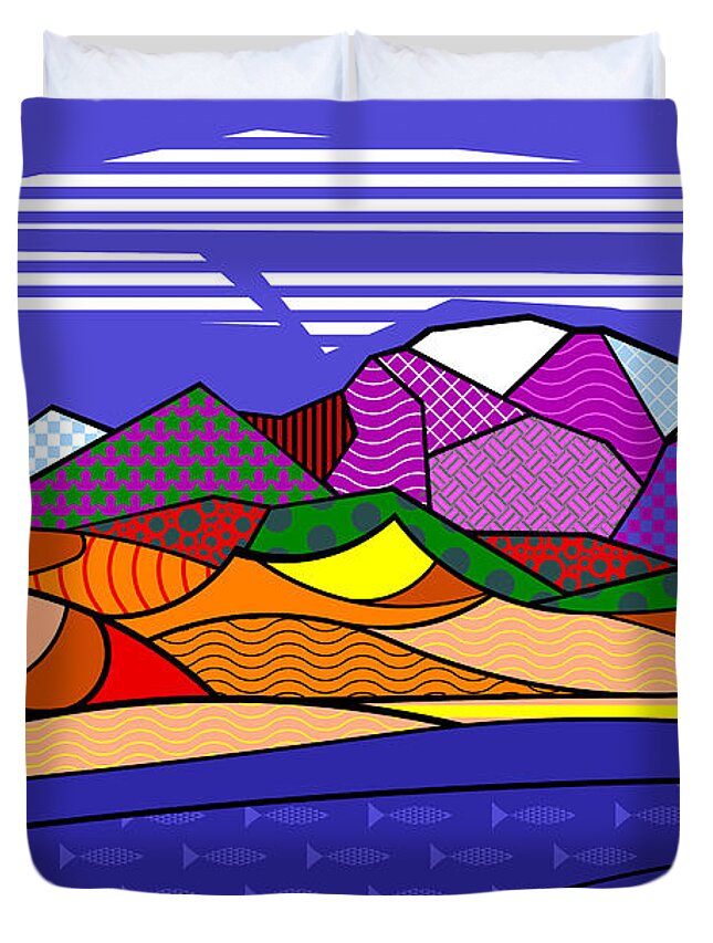 Colorado Duvet Cover featuring the digital art Great Sand Dunes by Randall J Henrie