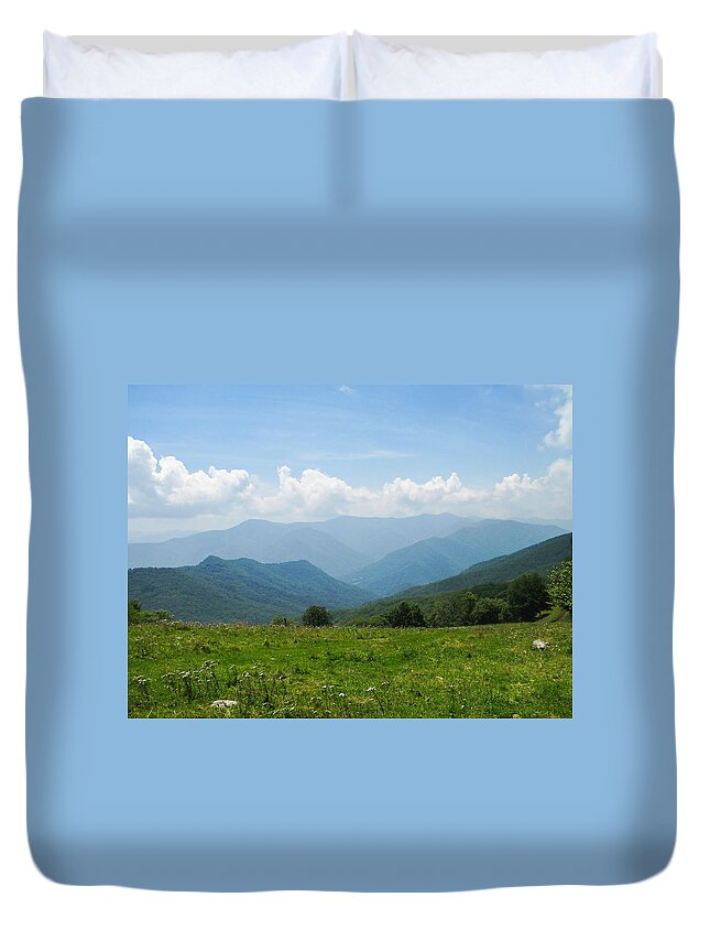 Landscape Duvet Cover featuring the photograph Great Smoky Mountains by Melinda Fawver