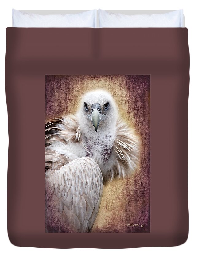 Vulture Duvet Cover featuring the photograph Griffon Vulture by Barbara Orenya