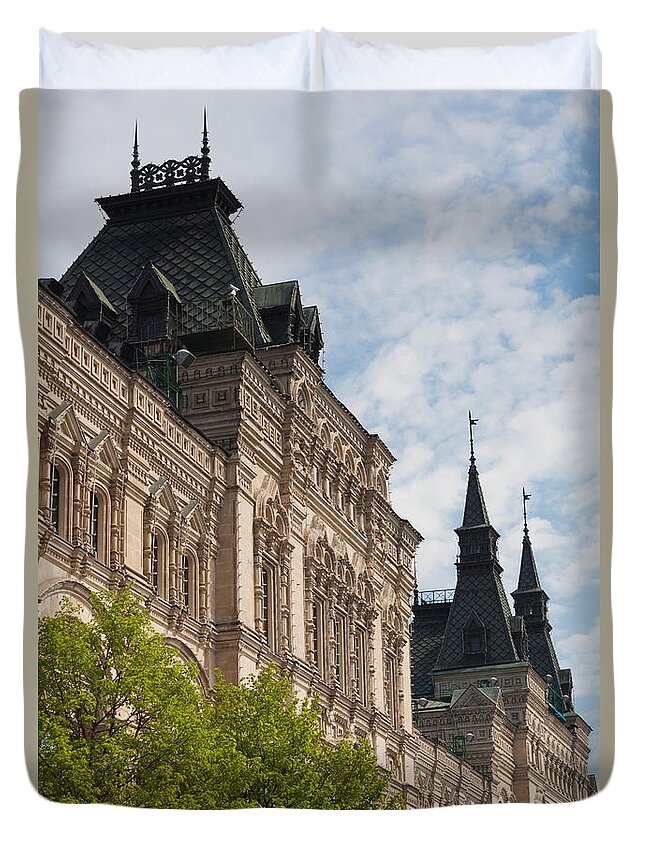Photography Duvet Cover featuring the photograph Gum Shopping Mall, Red Square, Moscow by Panoramic Images