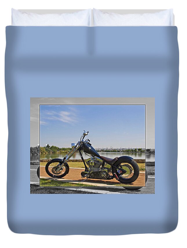  Duvet Cover featuring the photograph H-D_a by Walter Herrit