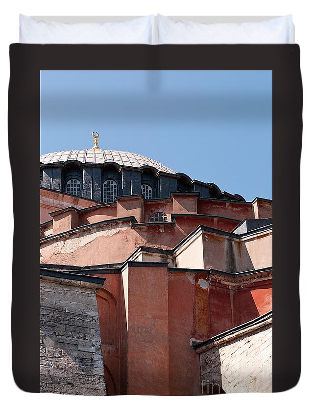 Istanbul Duvet Cover featuring the photograph Hagia Sophia Angles 02 by Rick Piper Photography