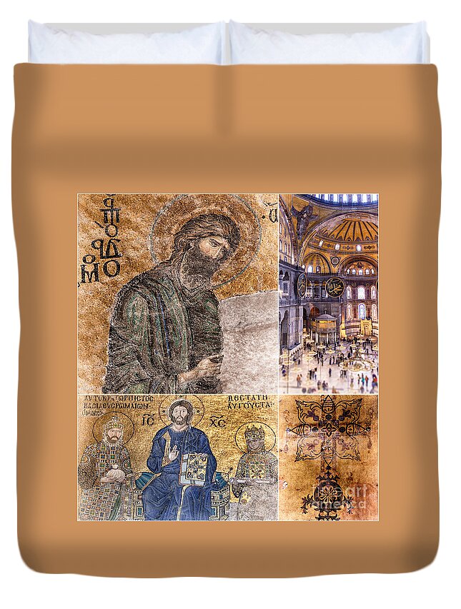 People Duvet Cover featuring the photograph Hagia Sophia Istanbul by Sophie McAulay