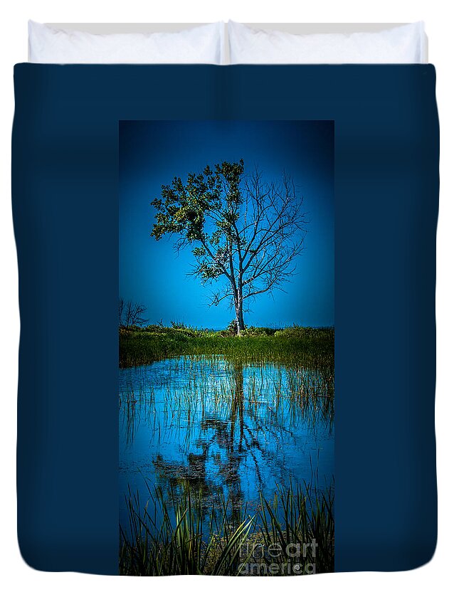 Tree Duvet Cover featuring the photograph Half Alive by Ronald Grogan