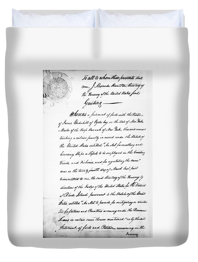 1790s Duvet Cover featuring the painting Hamilton Order, 1790s by Granger