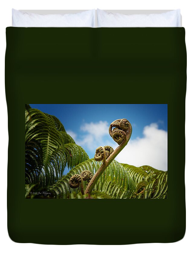 Hawaii Duvet Cover featuring the photograph Hapu u by Jim Thompson