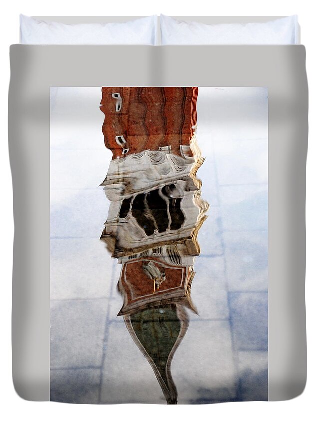 Acqua Alta Duvet Cover featuring the photograph Hard to Tell the Time by Jacqueline M Lewis