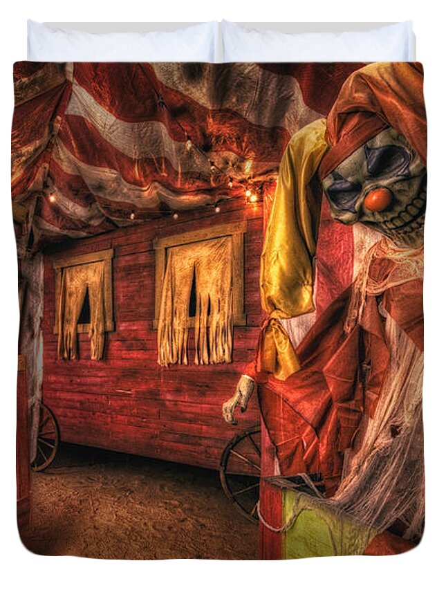 Haunted Duvet Cover featuring the photograph Haunted Circus by Daniel George