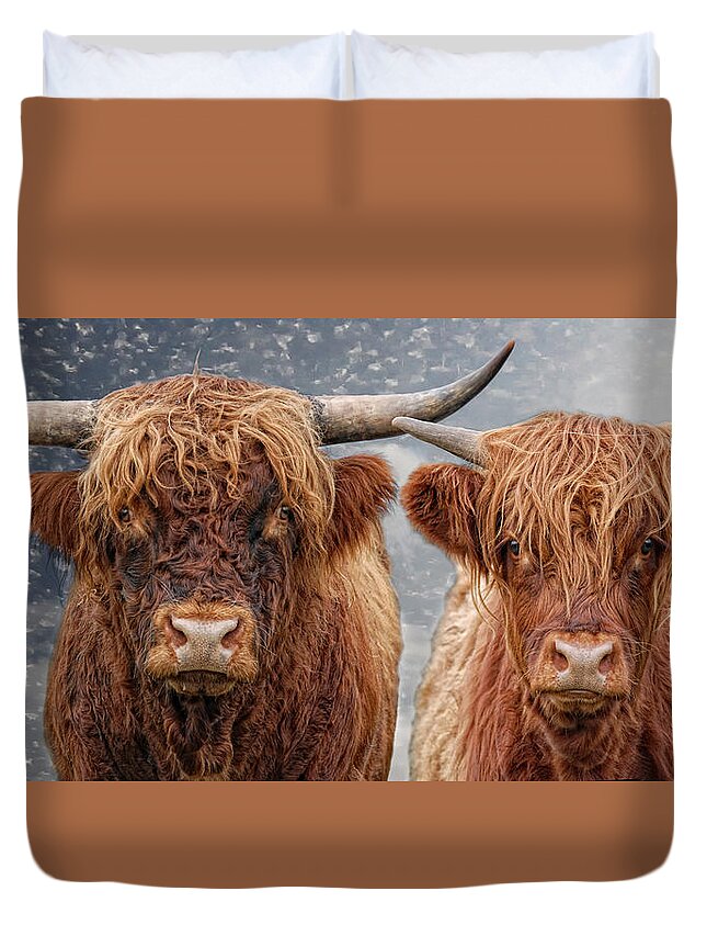 Animals Duvet Cover featuring the photograph He and She by Joachim G Pinkawa