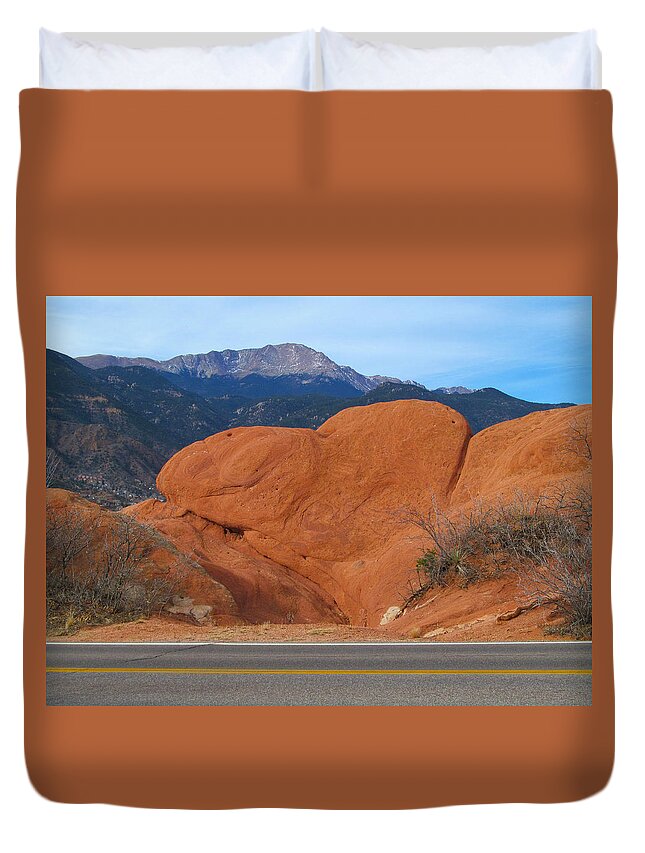 Colorado Duvet Cover featuring the photograph Heart of the Garden of the Gods by Becca Buecher