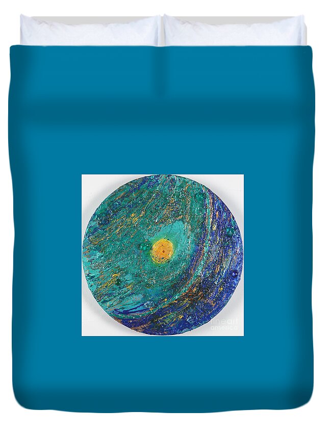 Heart Vision Duvet Cover featuring the painting Heart Vision by Heidi Sieber