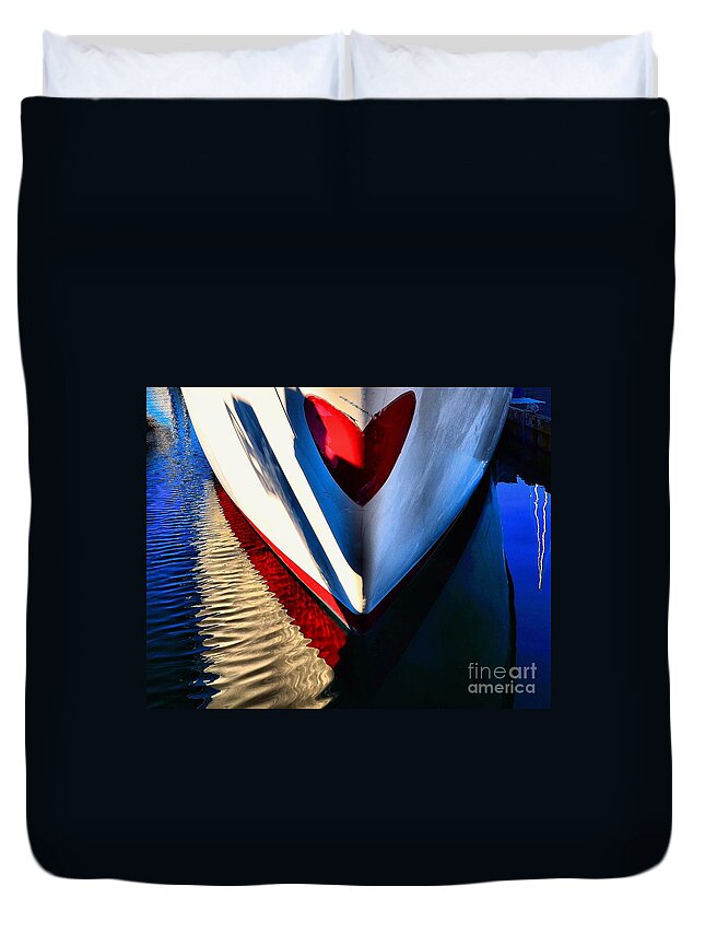 Abstract. Abstraction Duvet Cover featuring the photograph Hearts Afire by Lauren Leigh Hunter Fine Art Photography