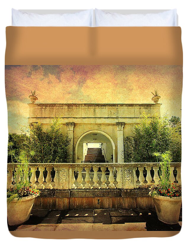 Gardens Duvet Cover featuring the photograph Heavenly Gardens by Trina Ansel