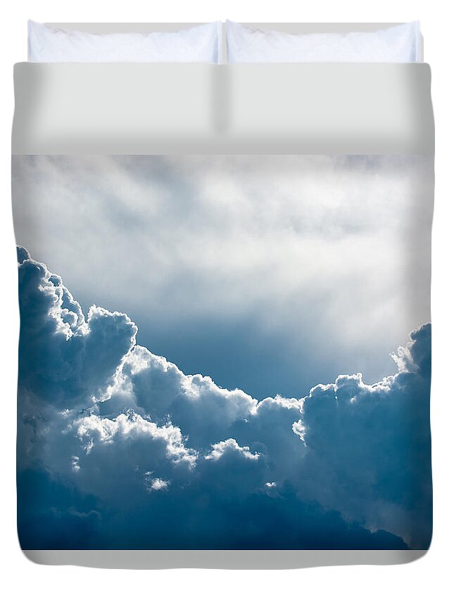 Sky Duvet Cover featuring the photograph Heavy Thunderclouds on the Sky by Andreas Berthold