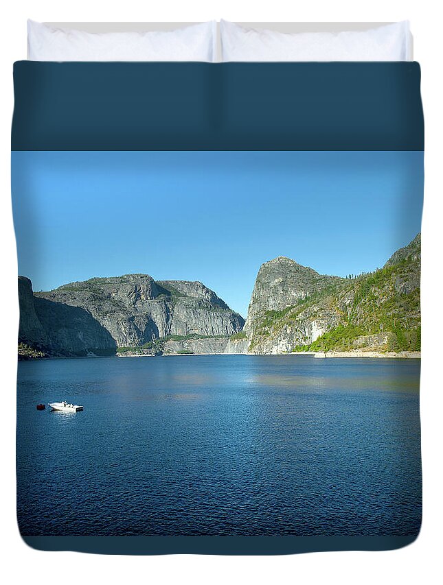 Tranquility Duvet Cover featuring the photograph Hetch Hetchy Reservoir Yosemite by Geri Lavrov