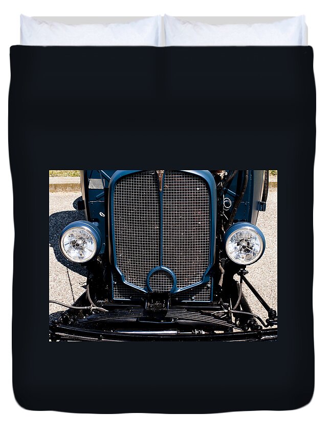 Holly Michigan Vintage Automobiles Duvet Cover featuring the photograph Hey Kids It's Grandpa by Tara Lynn