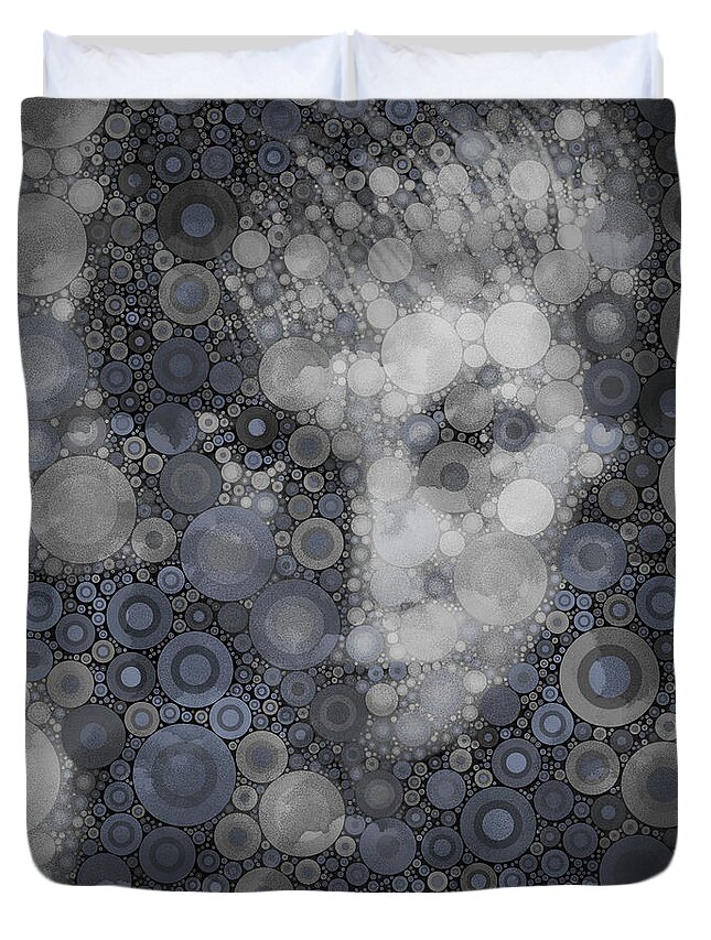 Circles Duvet Cover featuring the digital art Hidden by Dorian Hill