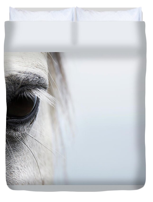 Tranquility Duvet Cover featuring the photograph High-key Close Up Of A Welsh Section A by Andrew Bret Wallis