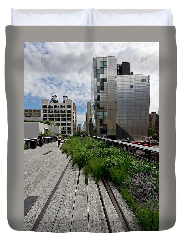 High Line Duvet Cover featuring the photograph High Line NYC by Gary Eason
