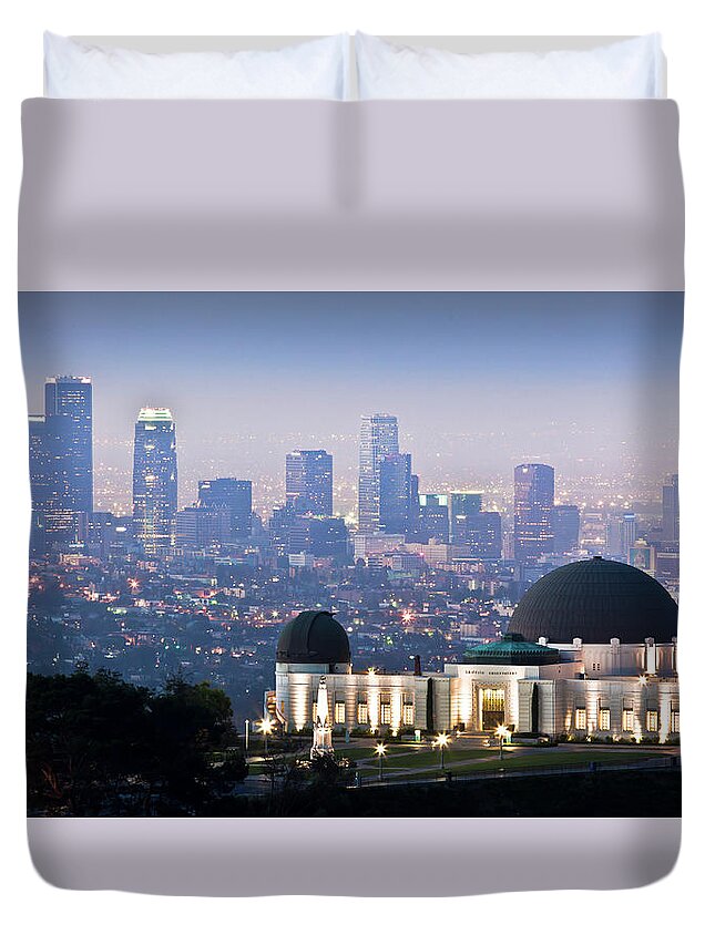 Downtown District Duvet Cover featuring the photograph Higher Ground by Andrew Kennelly