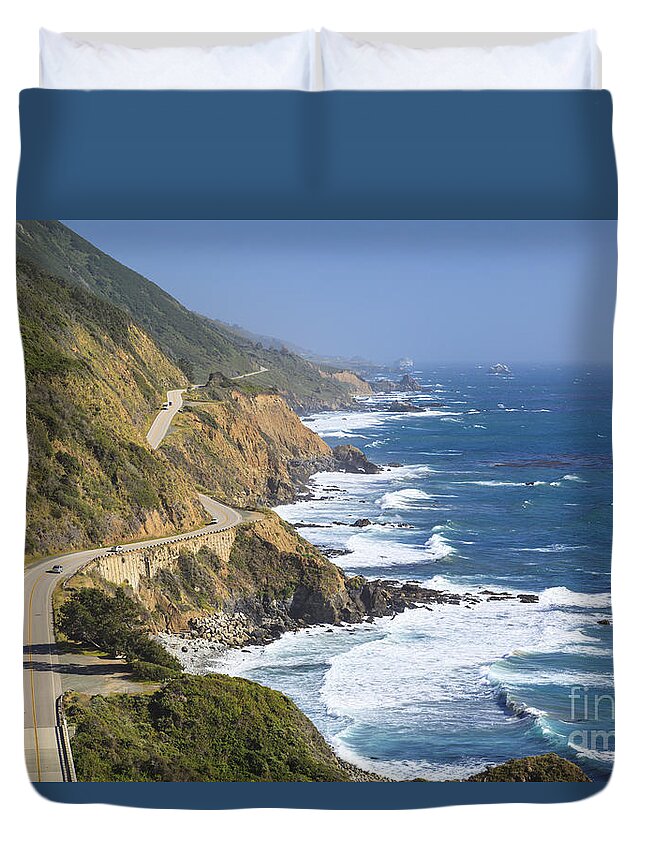 Pacific Coast Highway Duvet Cover featuring the photograph Highway 1 Big Sur California by Ken Brown