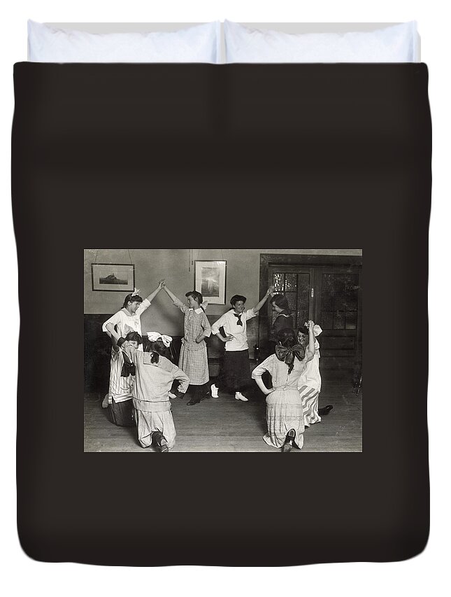 1916 Duvet Cover featuring the photograph Hine: Folk Dancing, 1916 by Granger